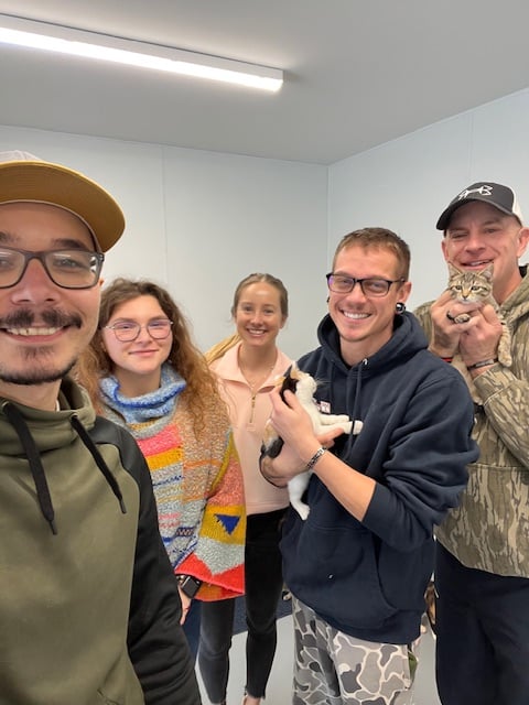 Team photo with animal rescue