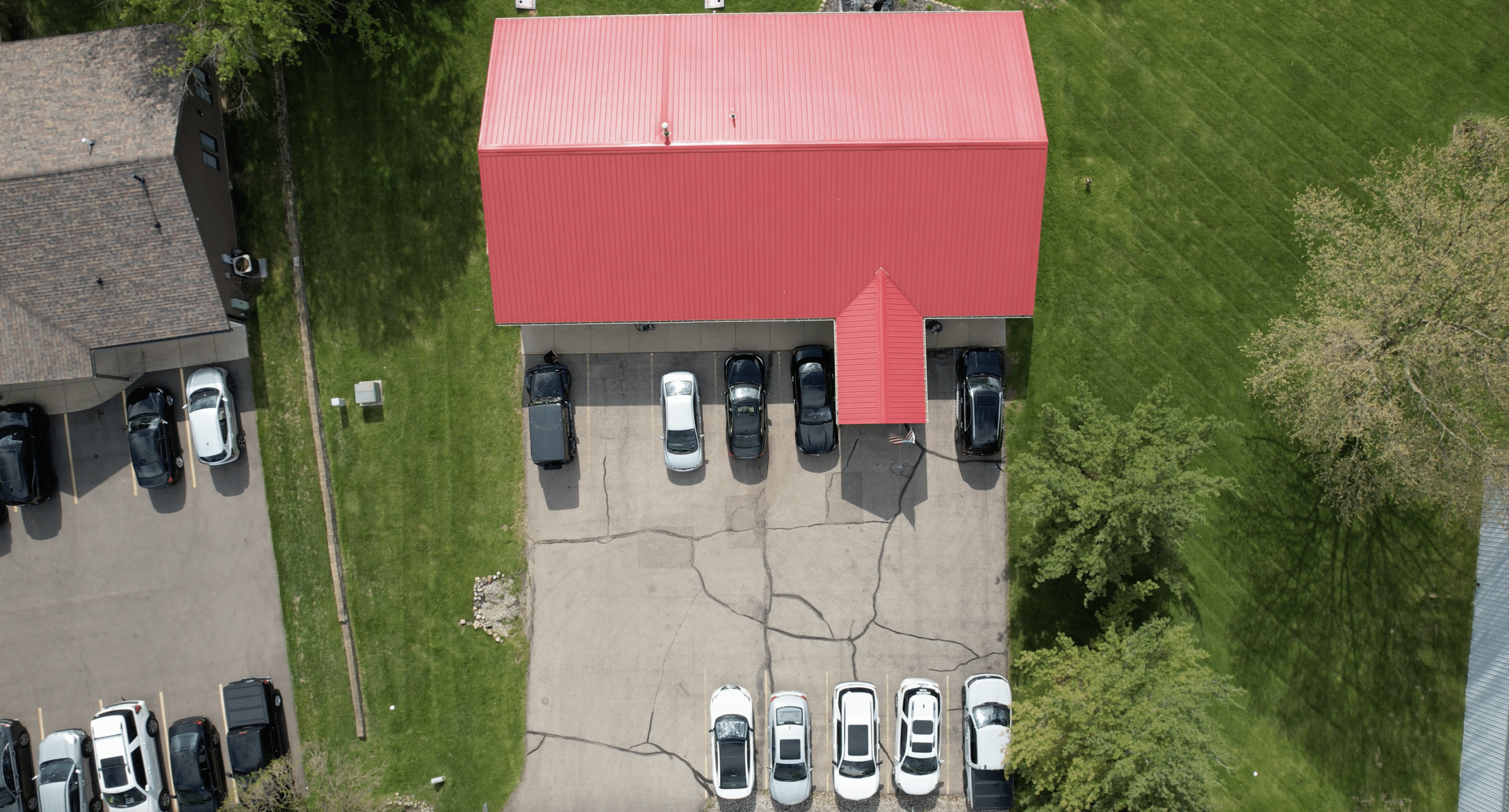 drone photo, outside of the 2ngage building